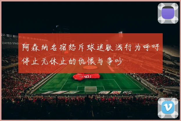 阿森纳名宿怒斥球迷肤浅行为呼吁停止无休止的仇恨与争吵